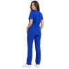 Komplet medyczny damski klasyczny chabrowy casual premium roz. 3XL